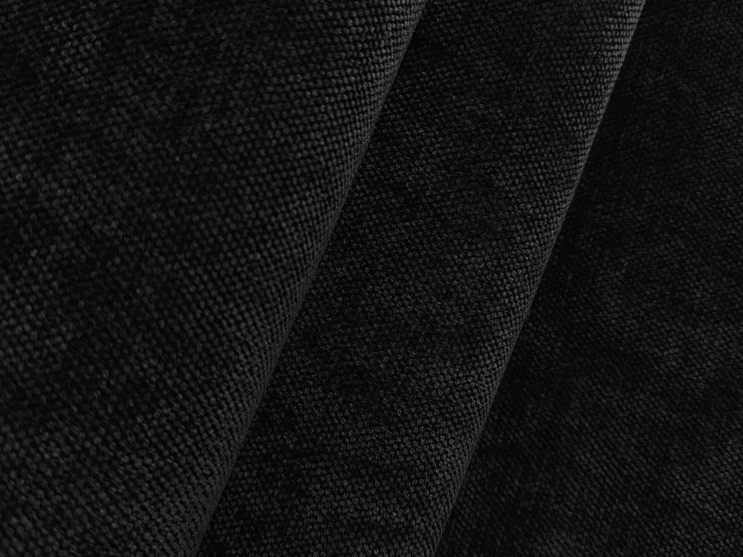 Canapé 3 places convertible en tissu chenille - noir - SAVONA
