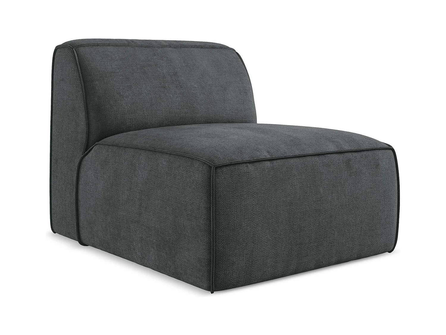 Modular - Mittelsofa - Chenille - Dunkelgrau - OMAO