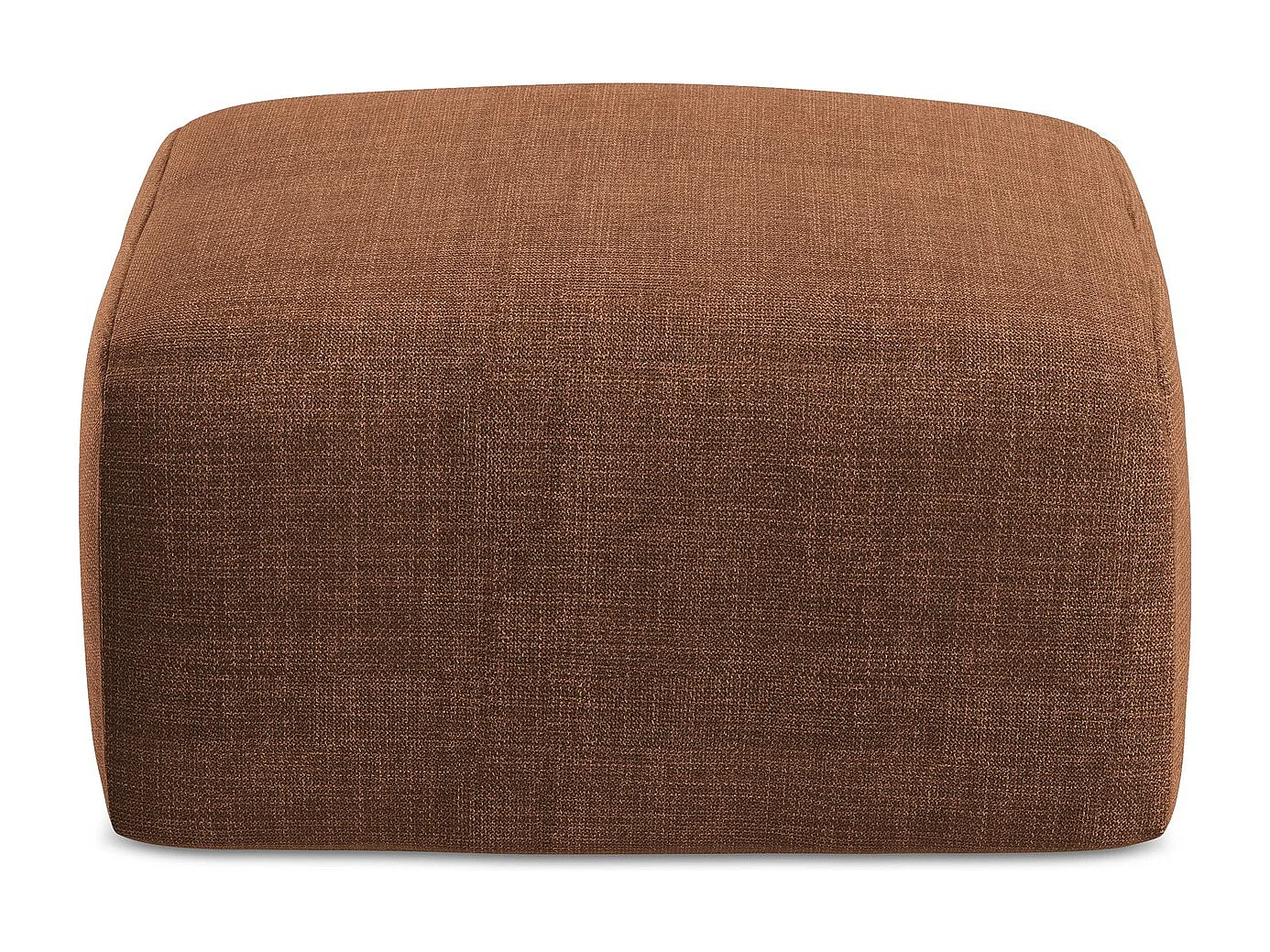 Poef van terracotta textuurstof - LEILA