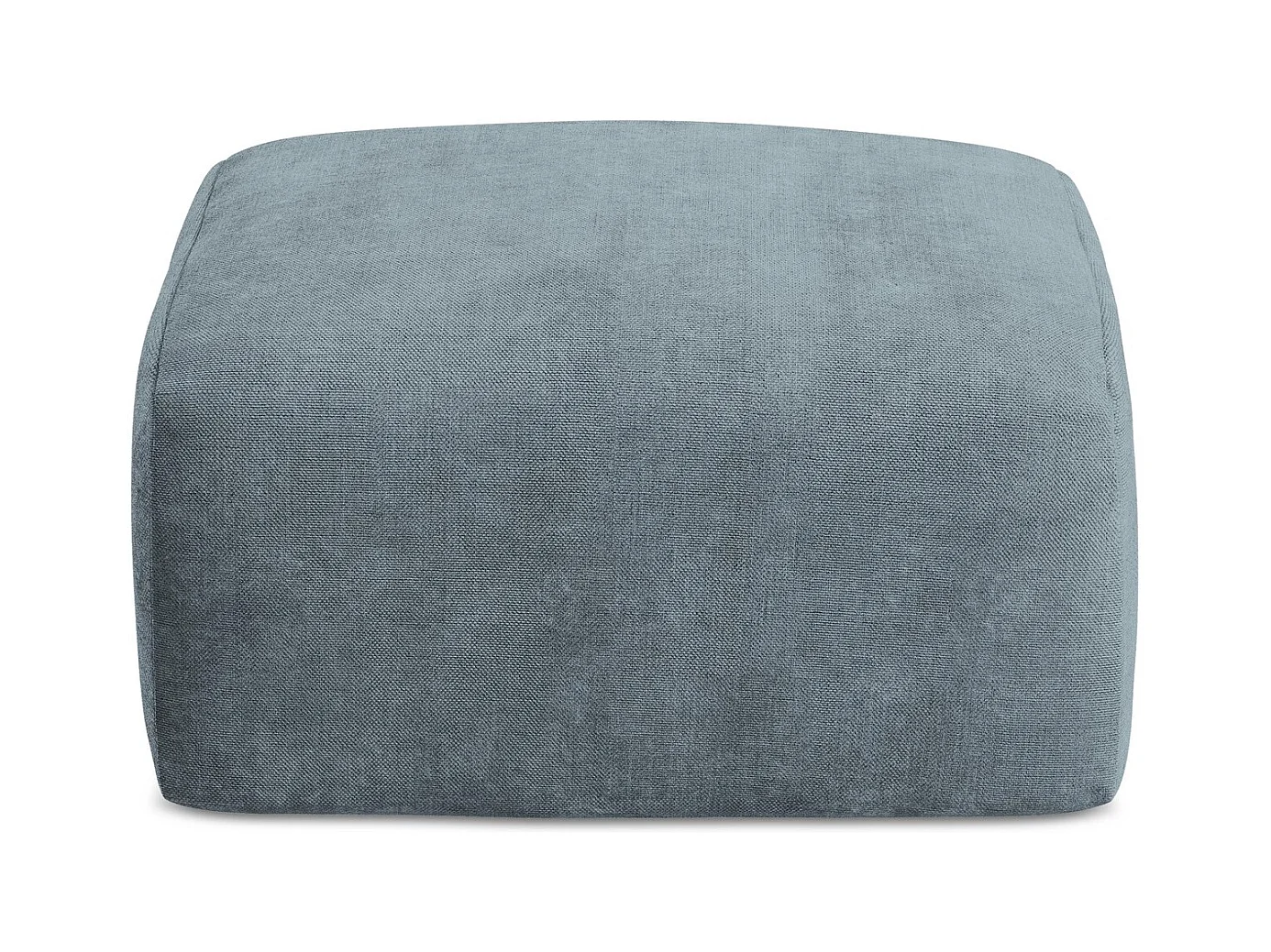 Pouf en tissu chenille - jeans - LEILA