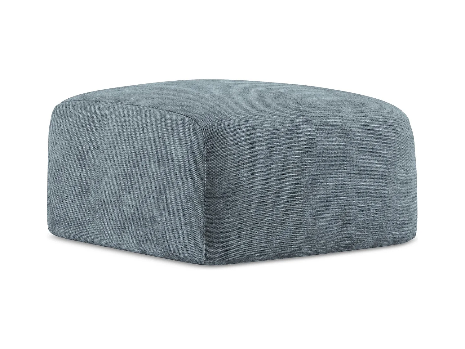 Pouf - Hocker - Chenille - Jeans - LEILA