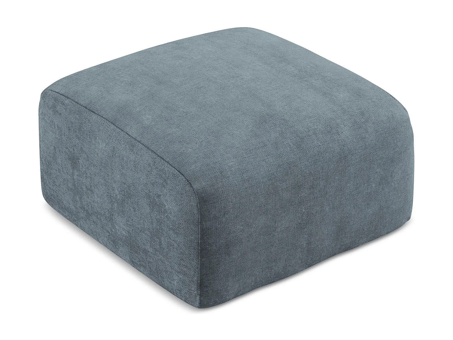 Poef van jeans chenille stof - LEILA