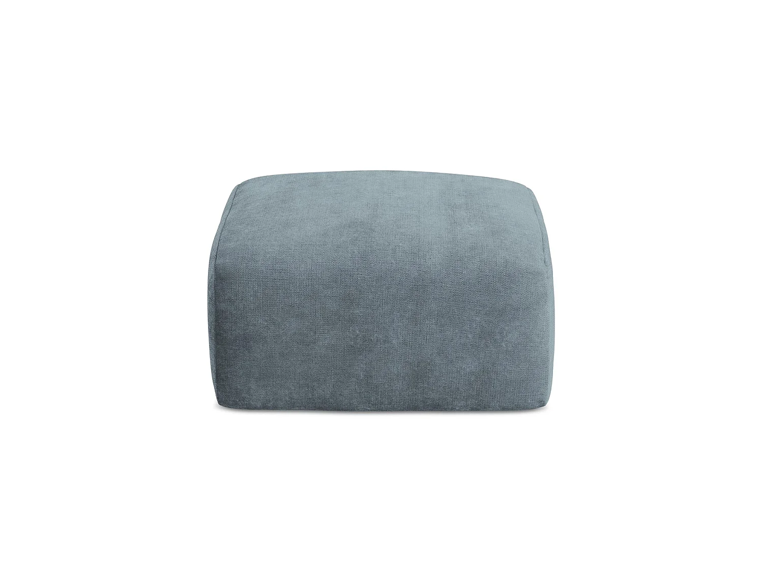 Pouf en tissu chenille - jeans - SAVONA
