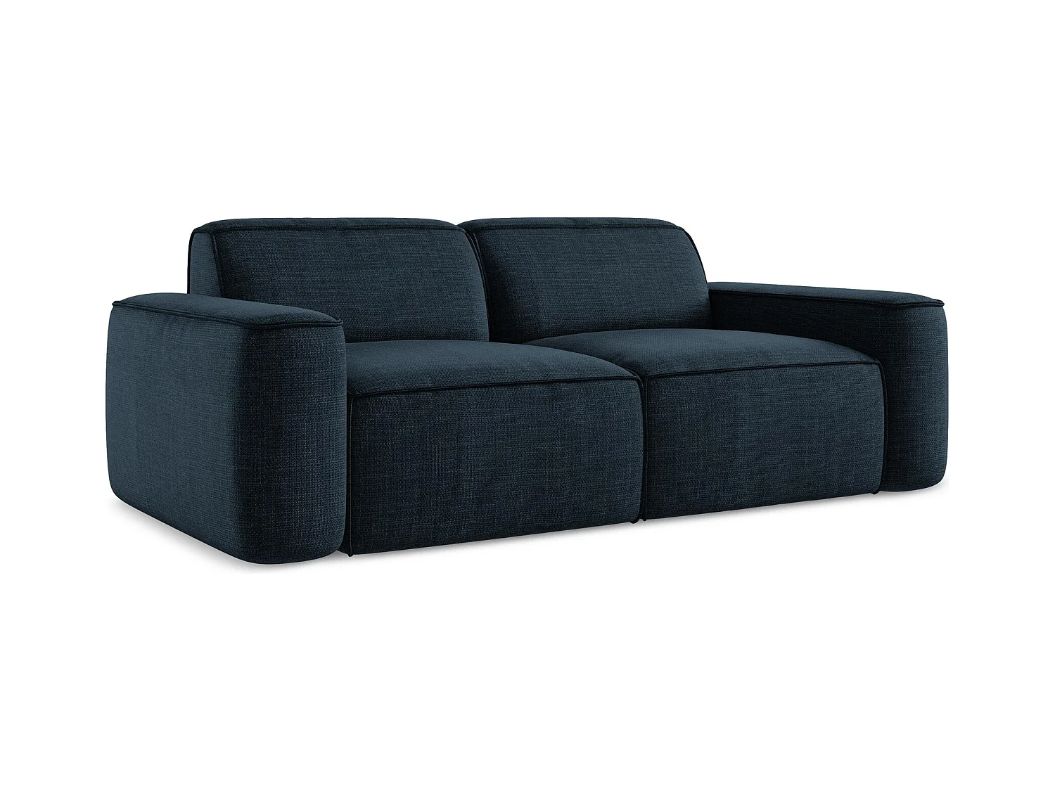 Modulares 3-Sitzer Sofa - Strukturstoff - Königsblau - OMAO