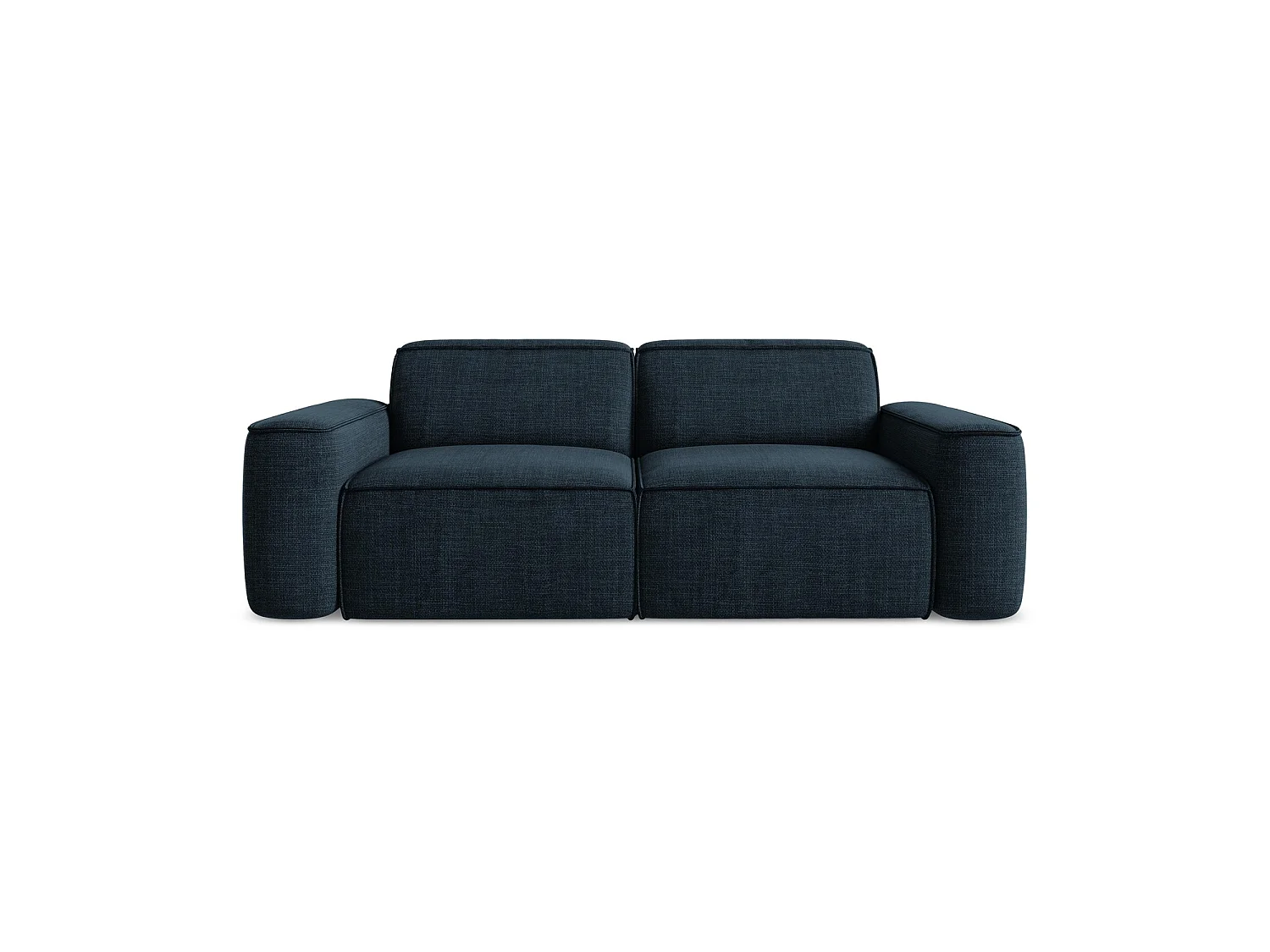 Canapé modulable 3 places en tissu texturé - bleu royal - MELISSA