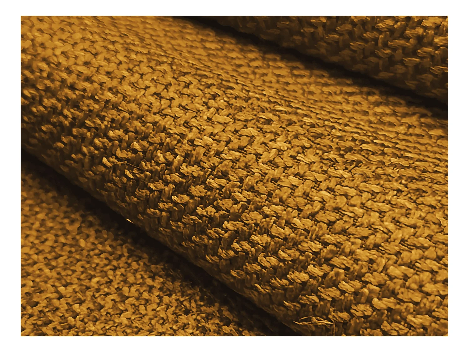 Canapé modulable 4 places en tissu texturé - moutarde - OMAO