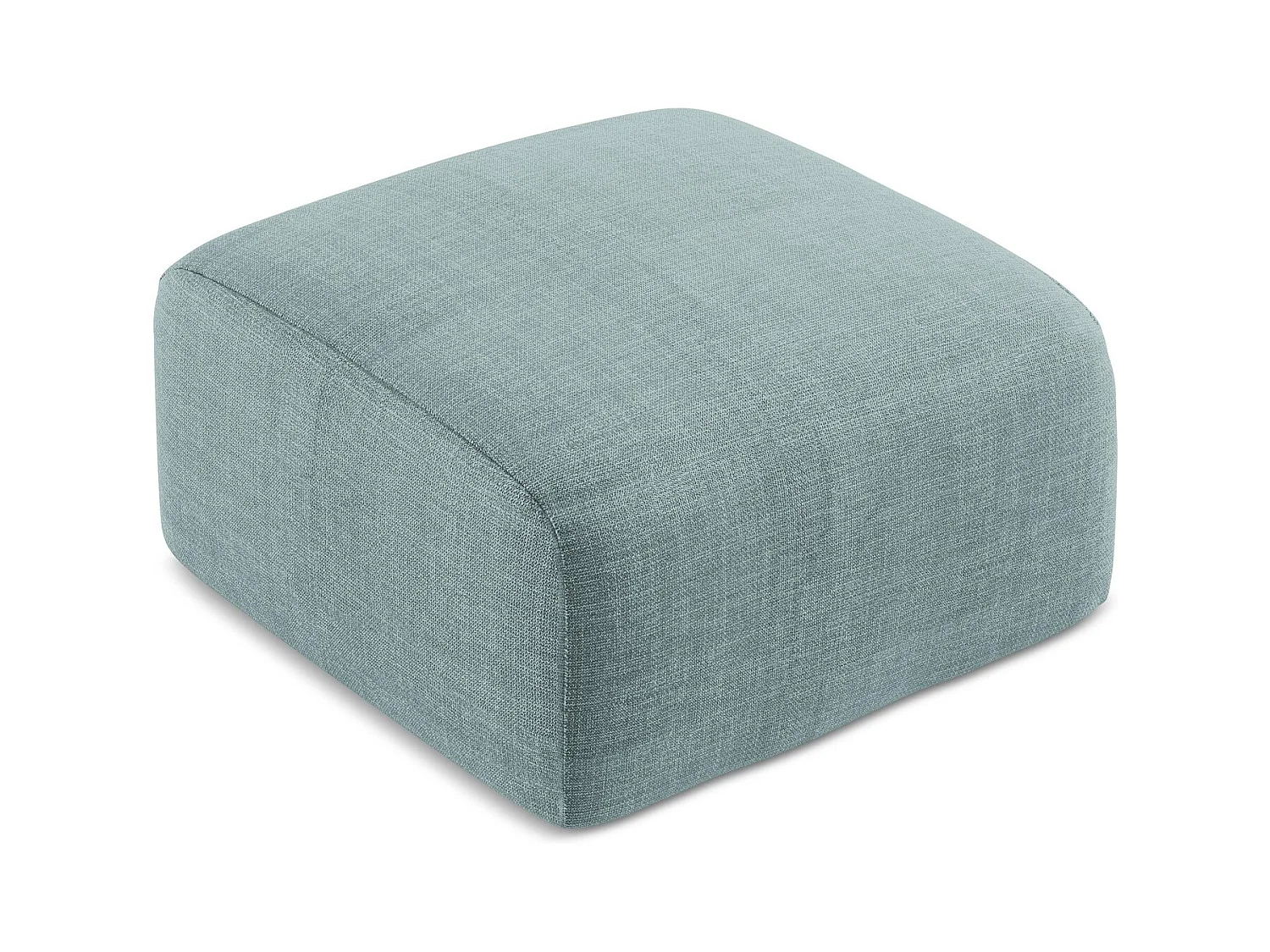 Pouf en tissu texturé - jeans - LEILA