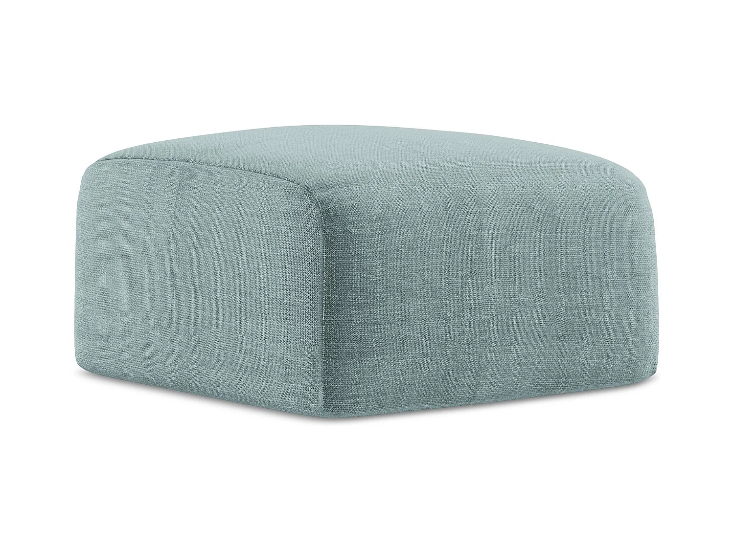 Pouf - Hocker - Strukturstoff - Jeans - LEILA