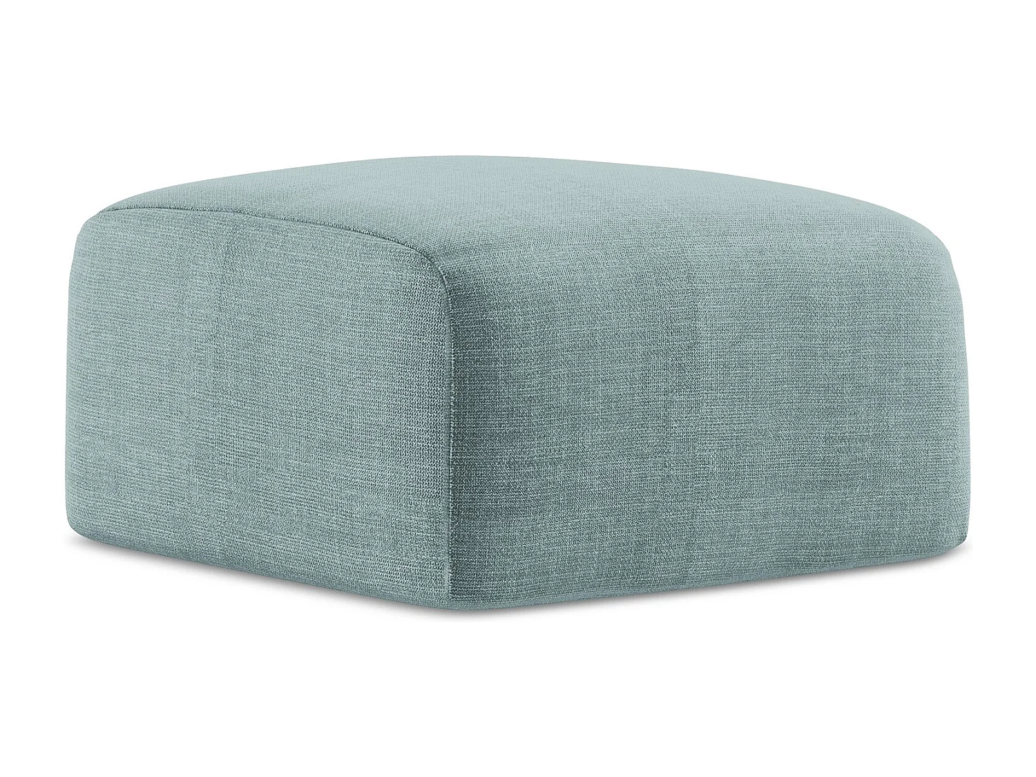 Pouf en tissu texturé - jeans - LEILA