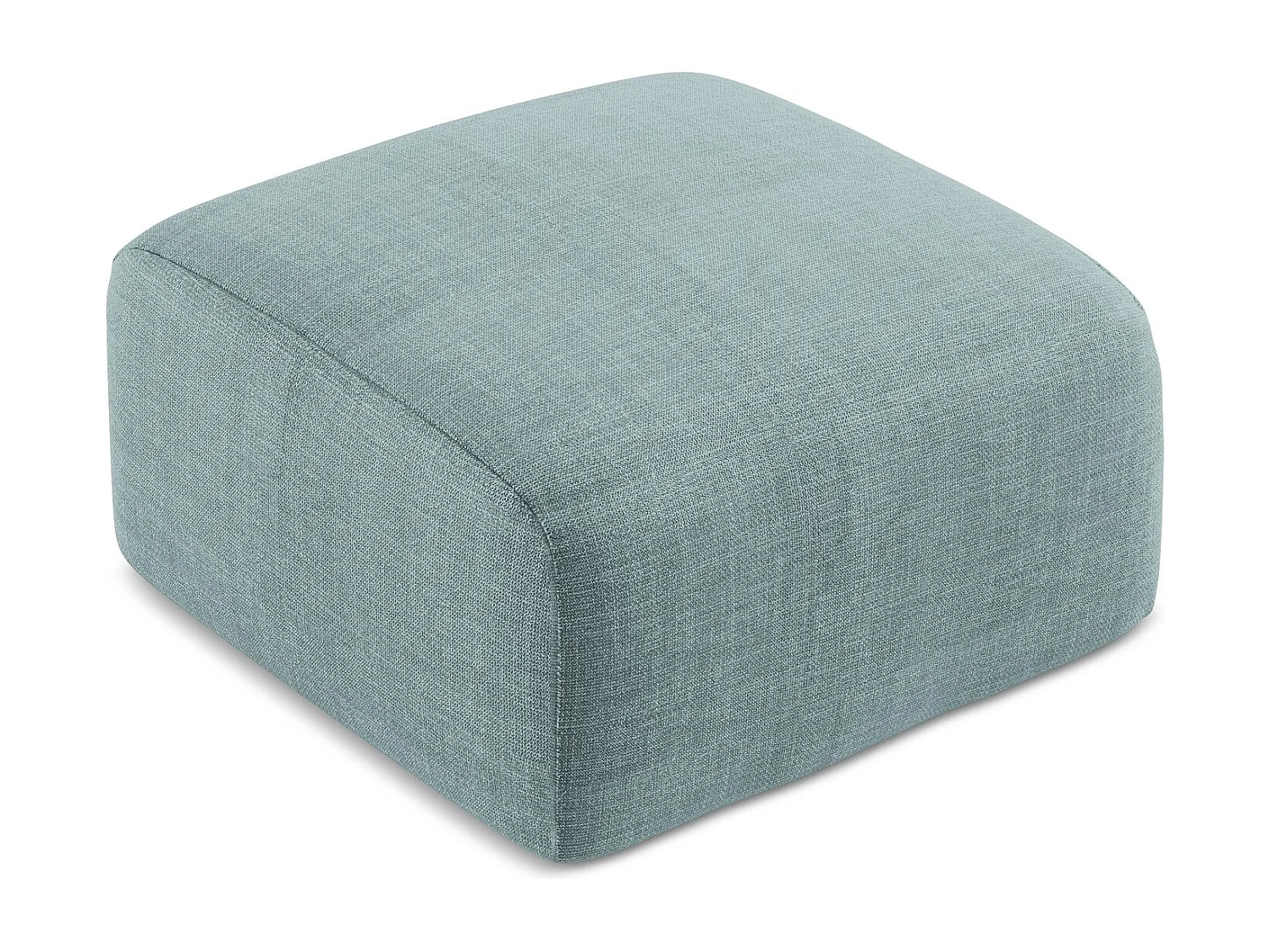 Pouf en tissu texturé - jeans - LEILA