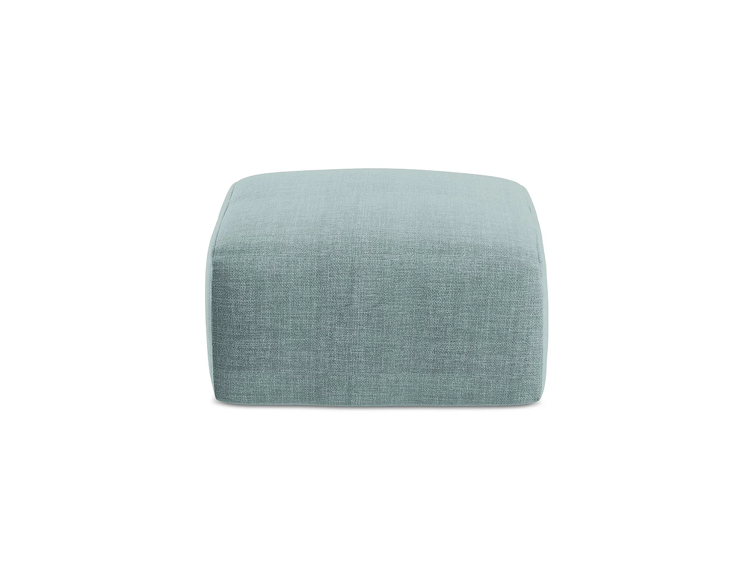 Pouf en tissu texturé - jeans - SAVONA