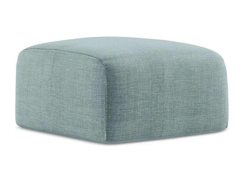 Pouf en tissu texturé - jeans - LEILA