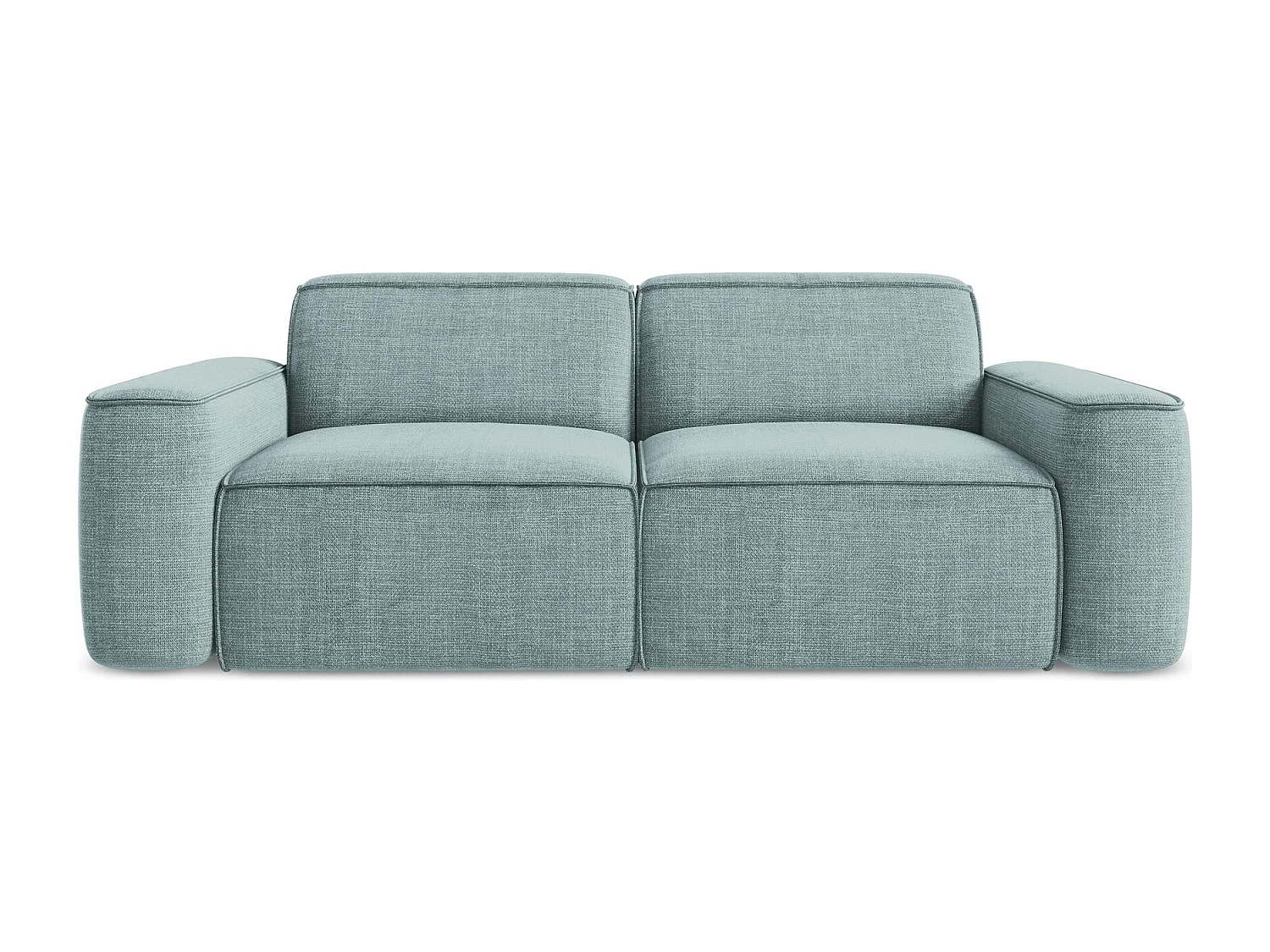 Driezits modulaire bank van jeans textuurstof - OMAO