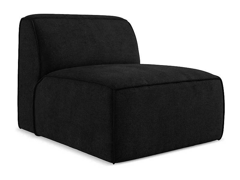 Modular - Mittelsofa - Chenille - Schwarz - OMAO