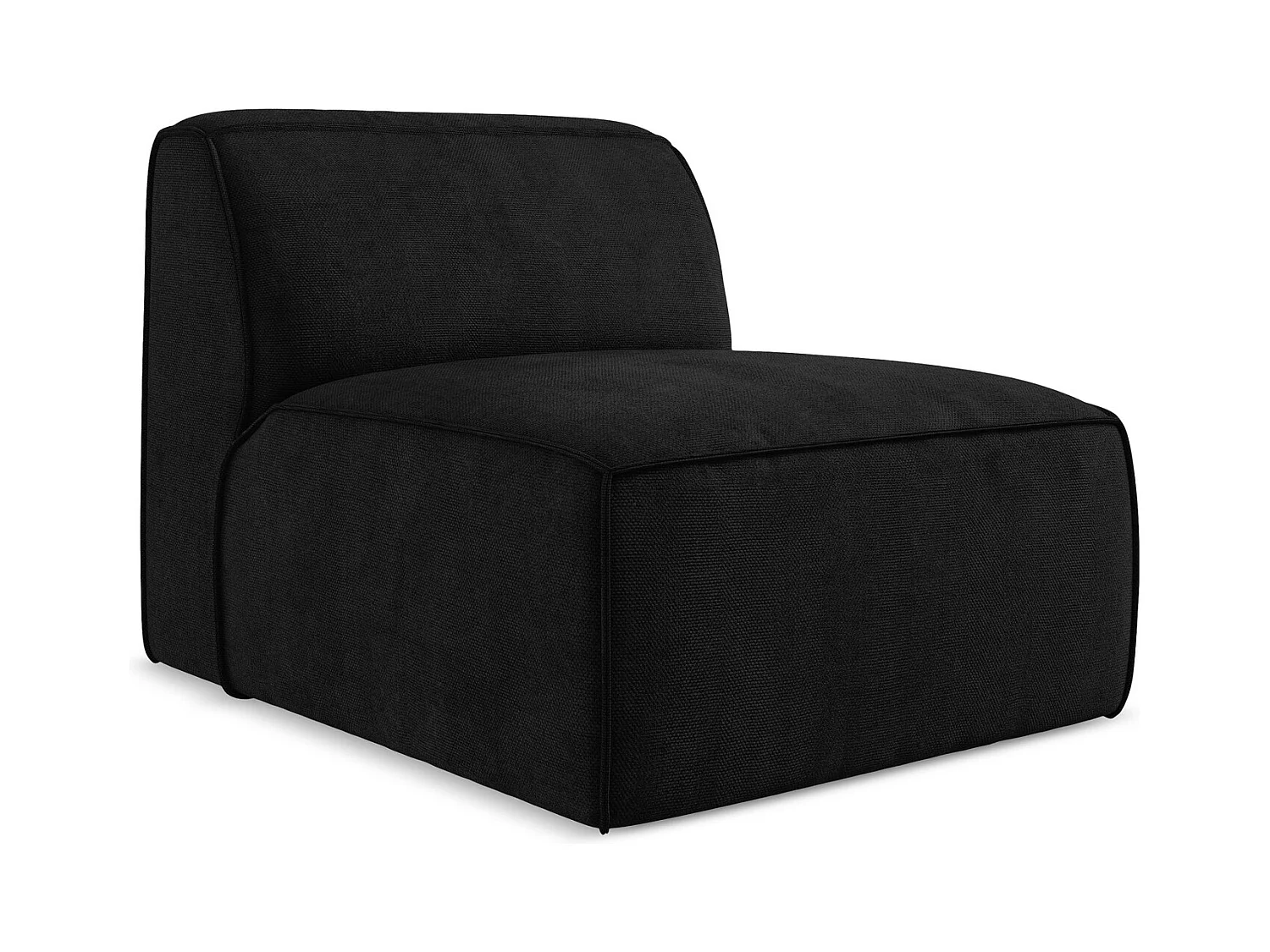 Modular - Mittelsofa - Chenille - Schwarz - OMAO