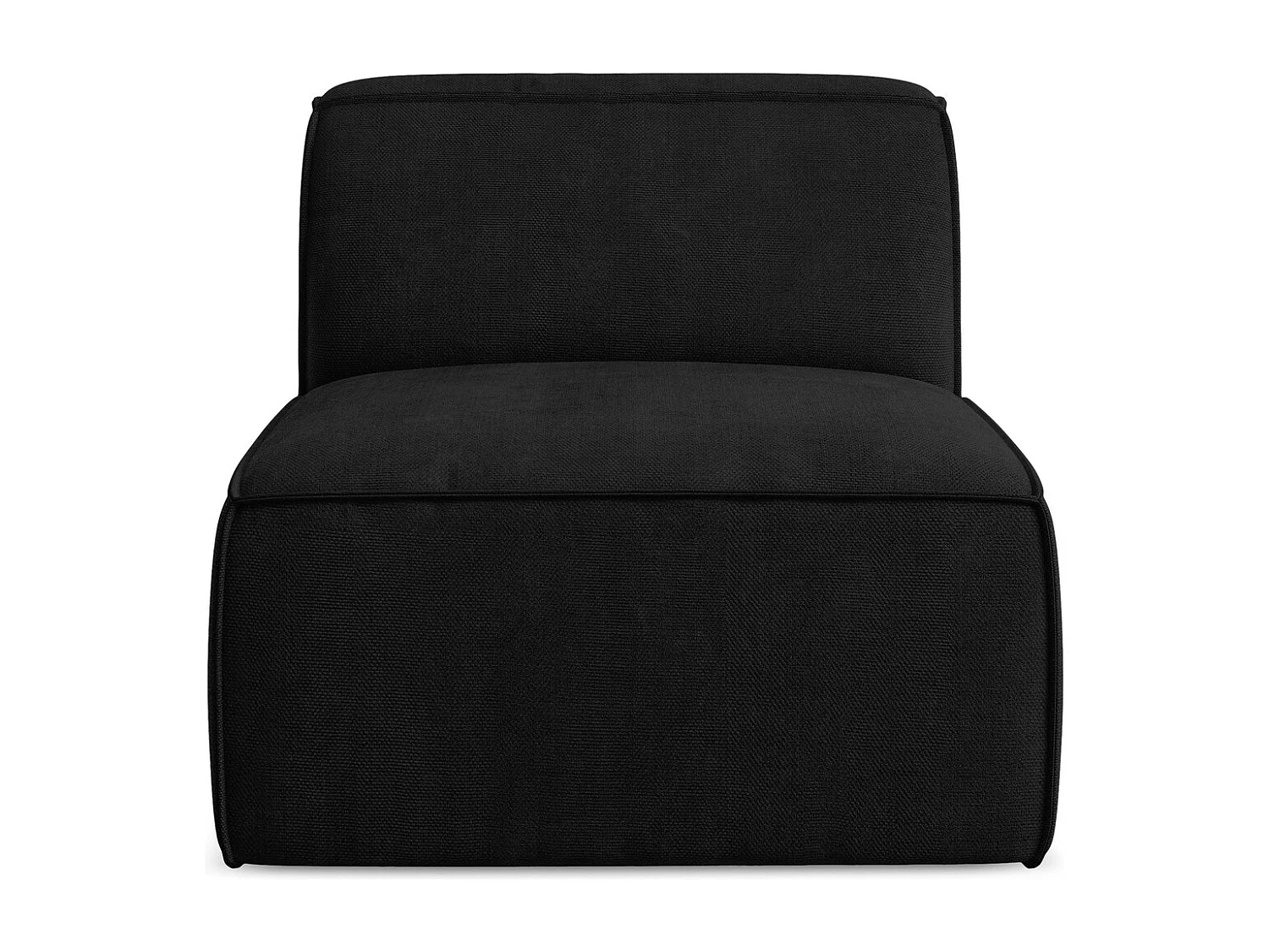 Fauteuil pour canapé modulable en tissu chenille - noir - OMAO