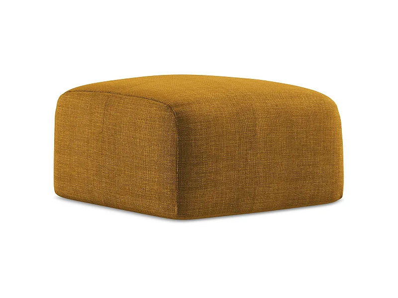 Pouf - Hocker - Strukturstoff - Senf - LEILA