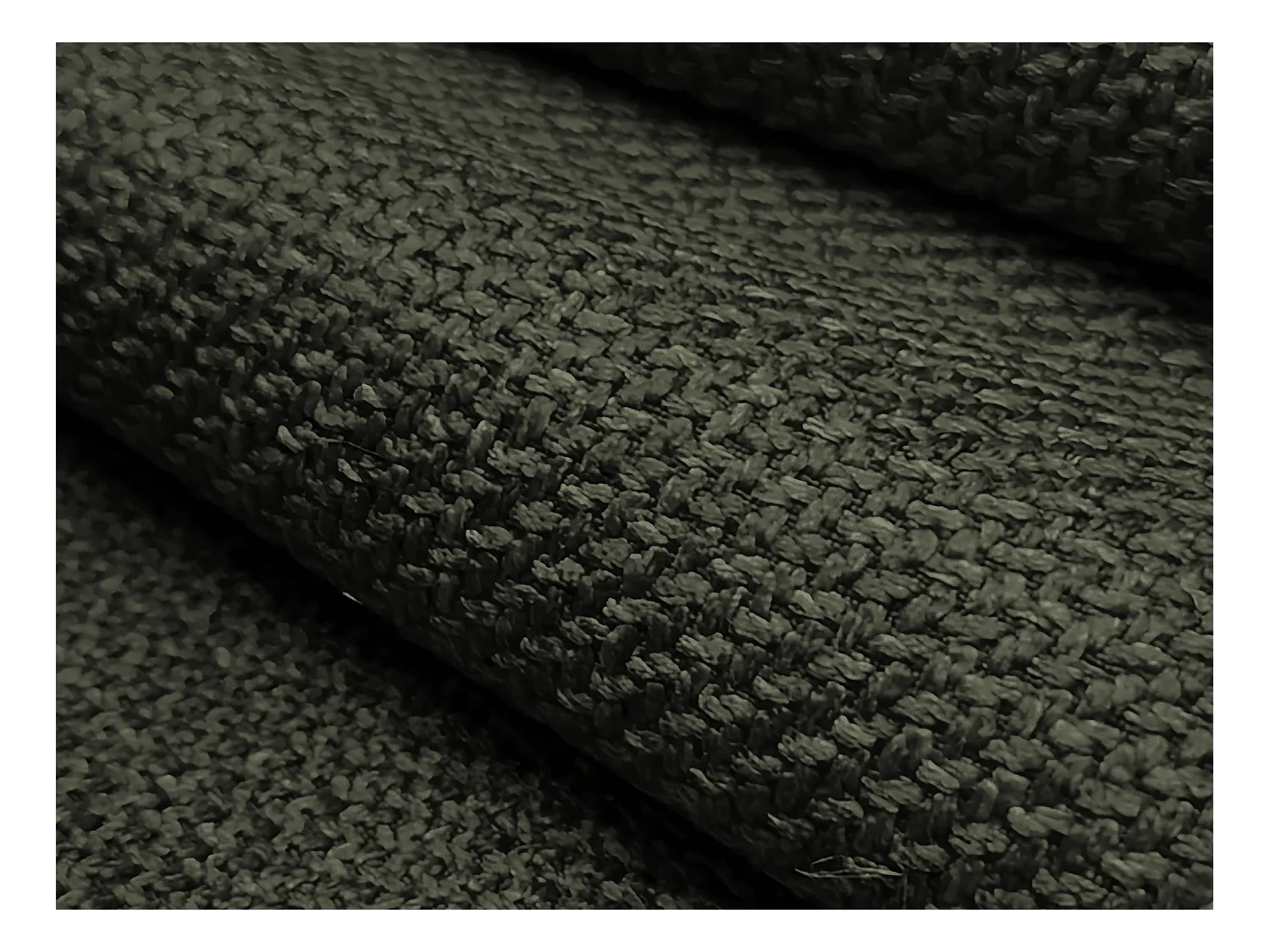 Canapé 3 places convertible en tissu texturé - olive - LEILA