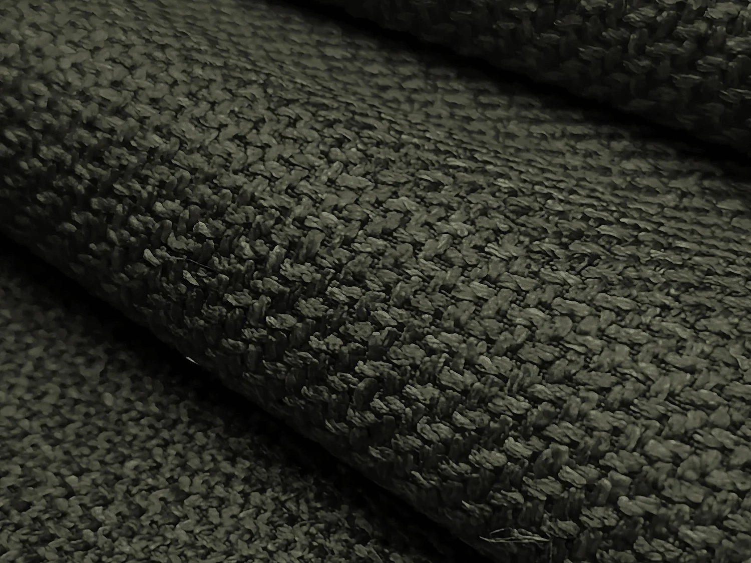 Canapé 3 places convertible en tissu texturé - olive - SAVONA