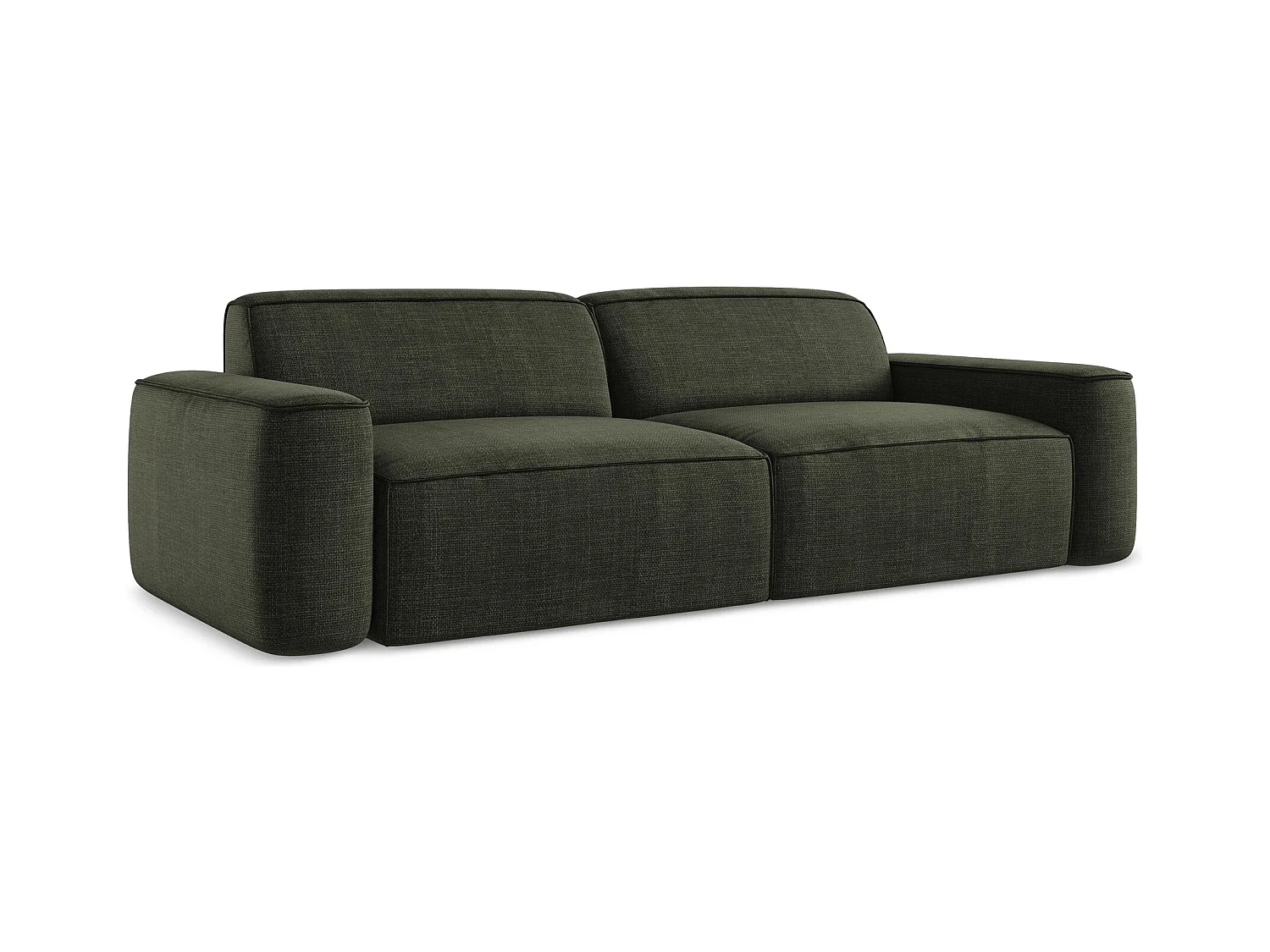 Modulares 4-Sitzer Sofa - Strukturstoff - Olive - OMAO