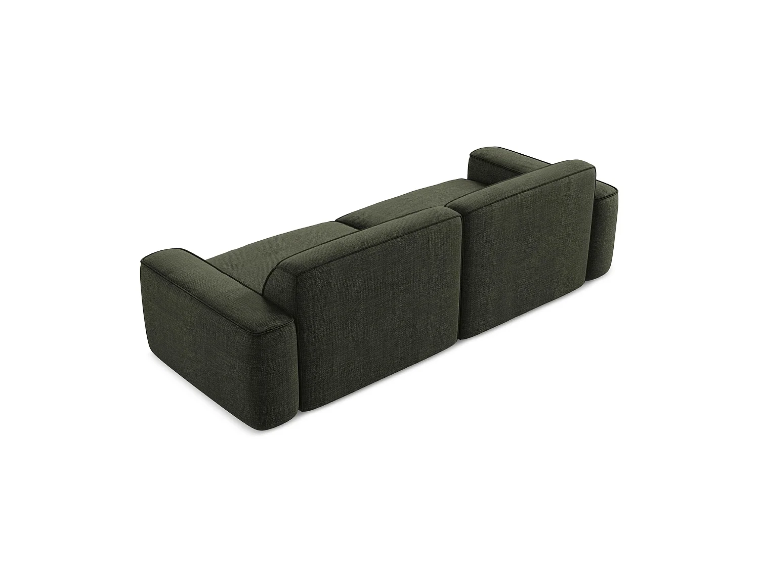 Modulares 4-Sitzer Sofa - - Strukturstoff - Olive - MELISSA