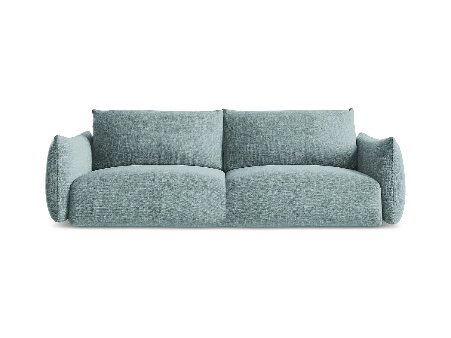 Canapé 3 places convertible en tissu texturé - jeans - LEILA