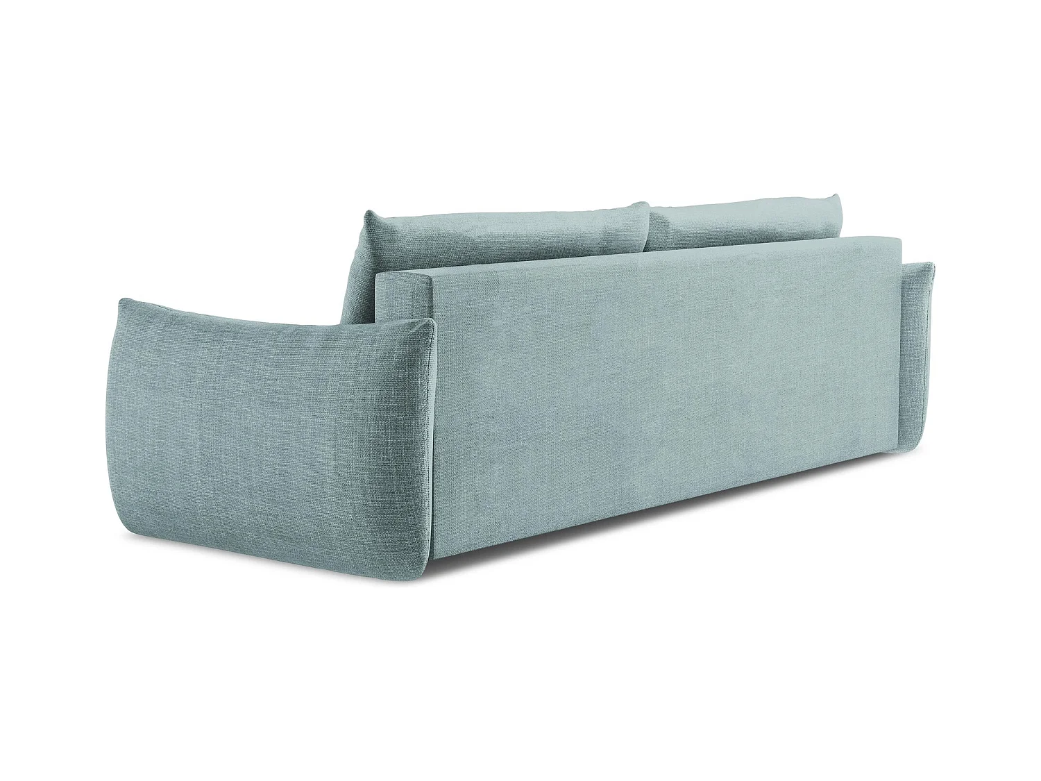 Canapé 3 places convertible en tissu texturé - jeans - LEILA