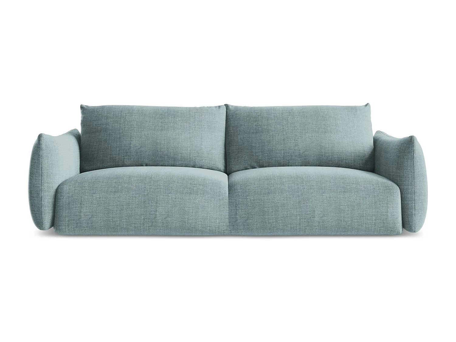 Canapé 3 places convertible en tissu texturé - jeans - LEILA