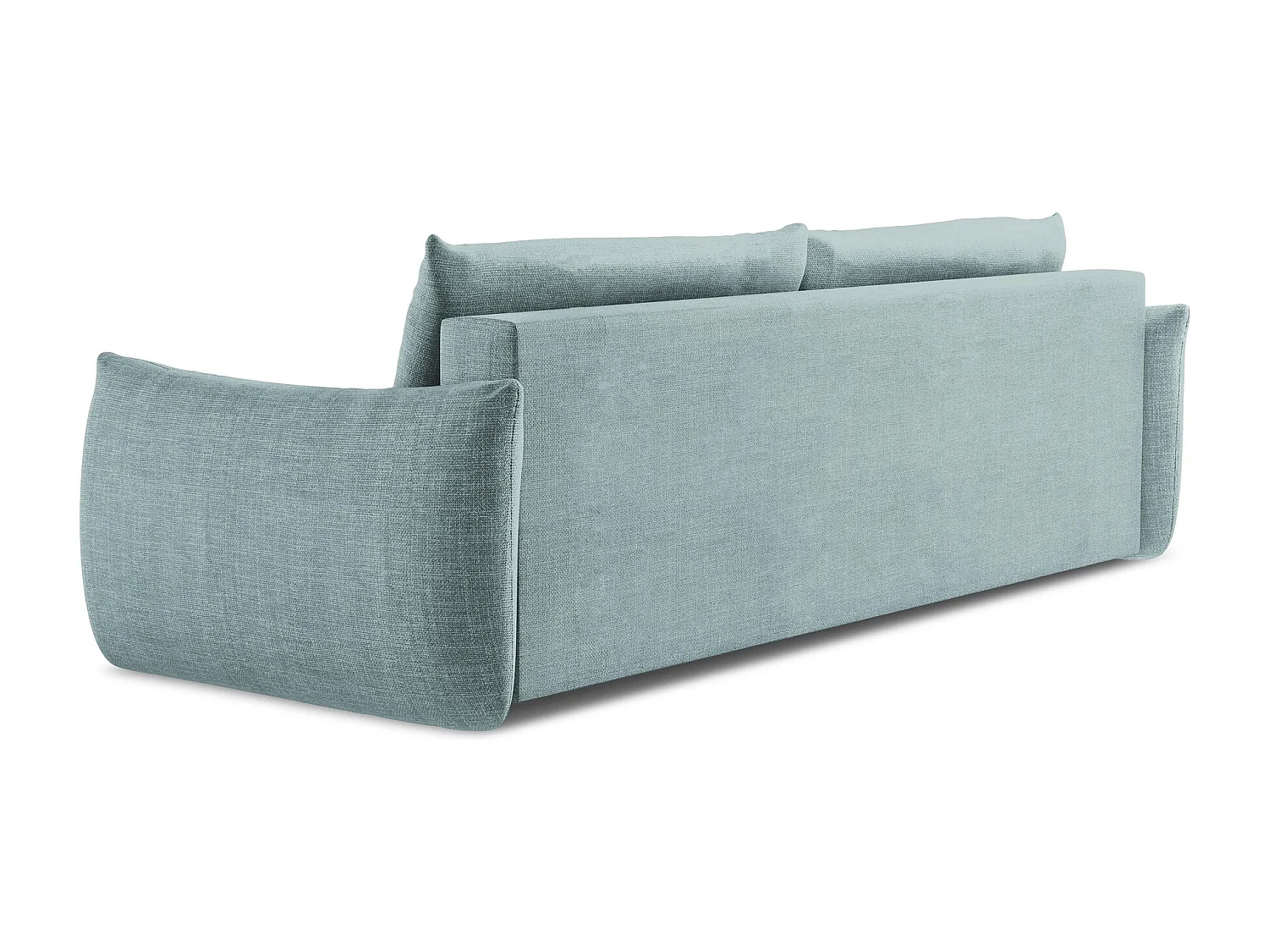 Canapé 3 places convertible en tissu texturé - jeans - LEILA