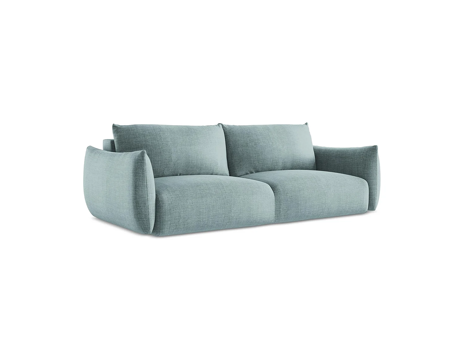 Driezits-slaapbank van jeans textuurstof - SAVONA