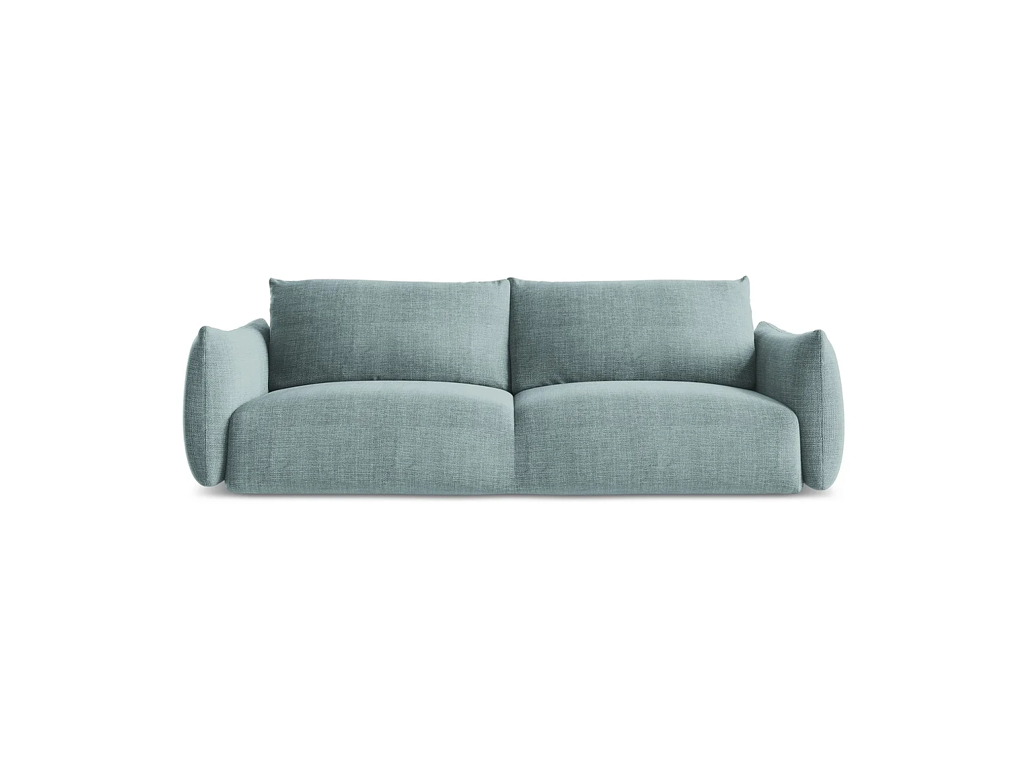 Driezits-slaapbank van jeans textuurstof - SAVONA
