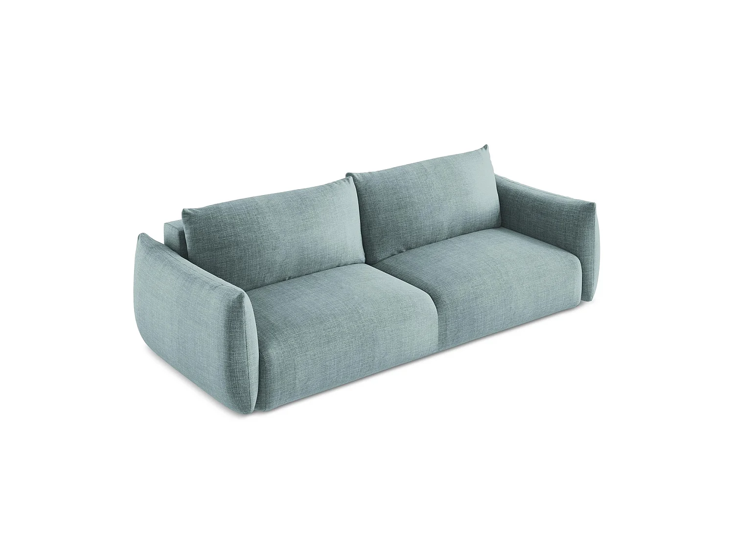 Driezits-slaapbank van jeans textuurstof - SAVONA