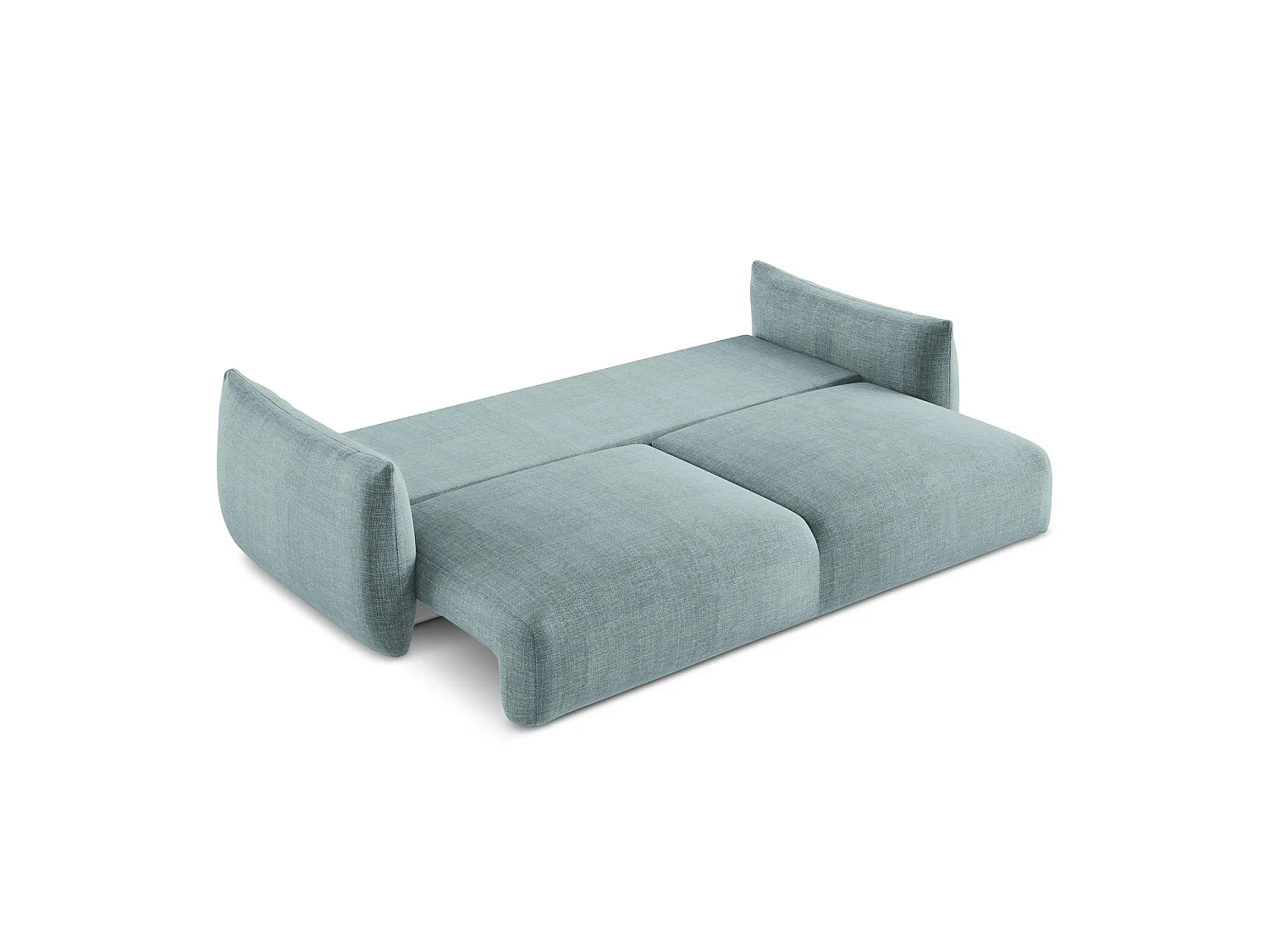 Driezits-slaapbank van jeans textuurstof - SAVONA