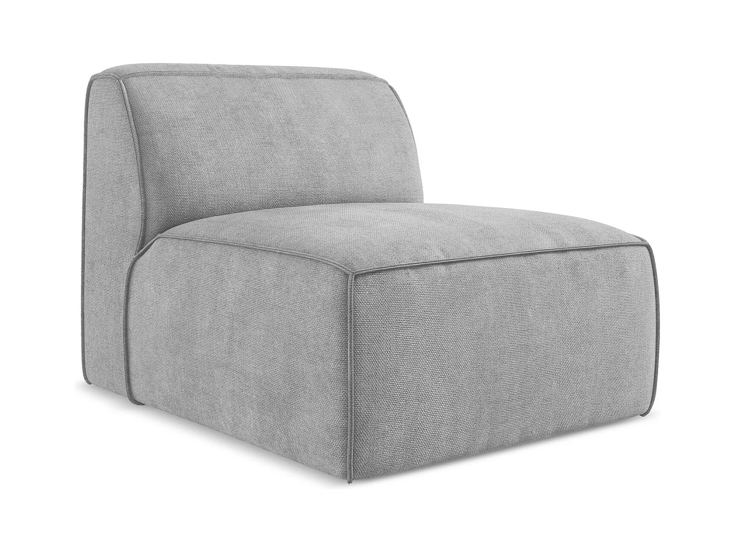 Modular - Mittelsofa - Chenille - Hellgrau - OMAO