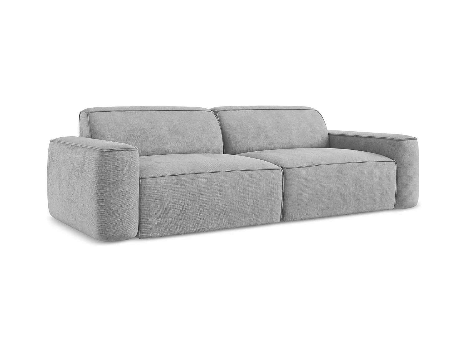 Modulares 4-Sitzer Sofa - Chenille - Hellgrau - OMAO