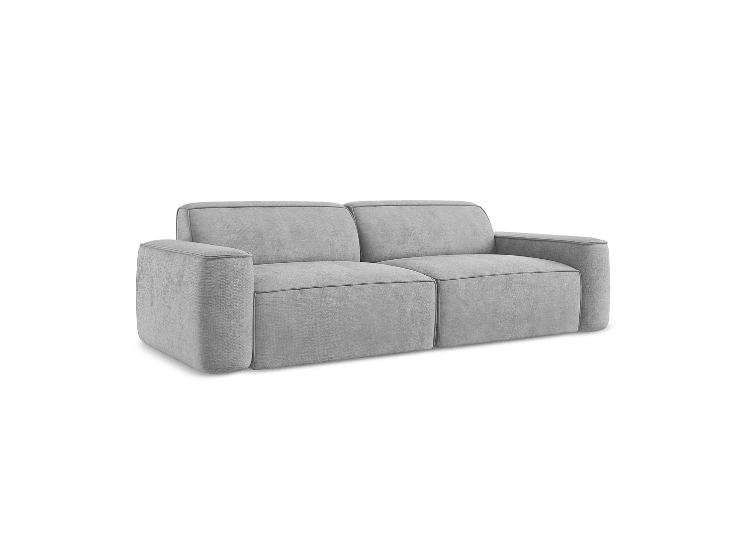 Modulares 4-Sitzer Sofa - - Chenille - Hellgrau - MELISSA