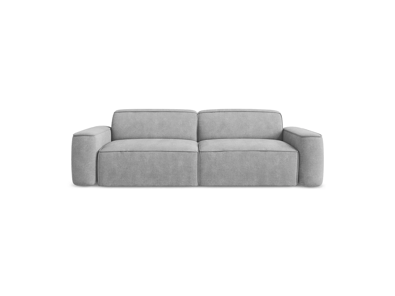 Modulares 4-Sitzer Sofa - - Chenille - Hellgrau - MELISSA