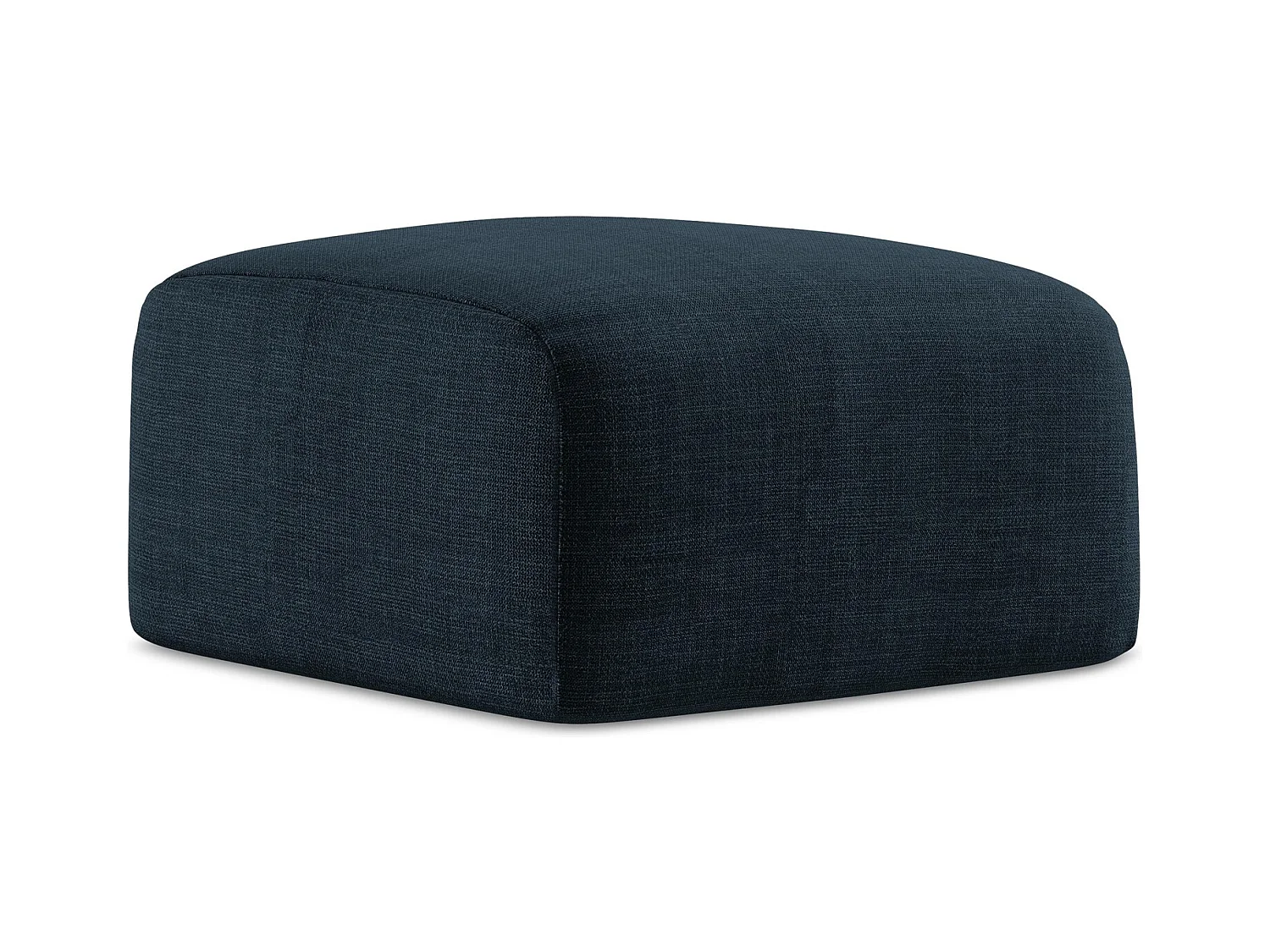 Pouf - Hocker - Strukturstoff - Königsblau - LEILA