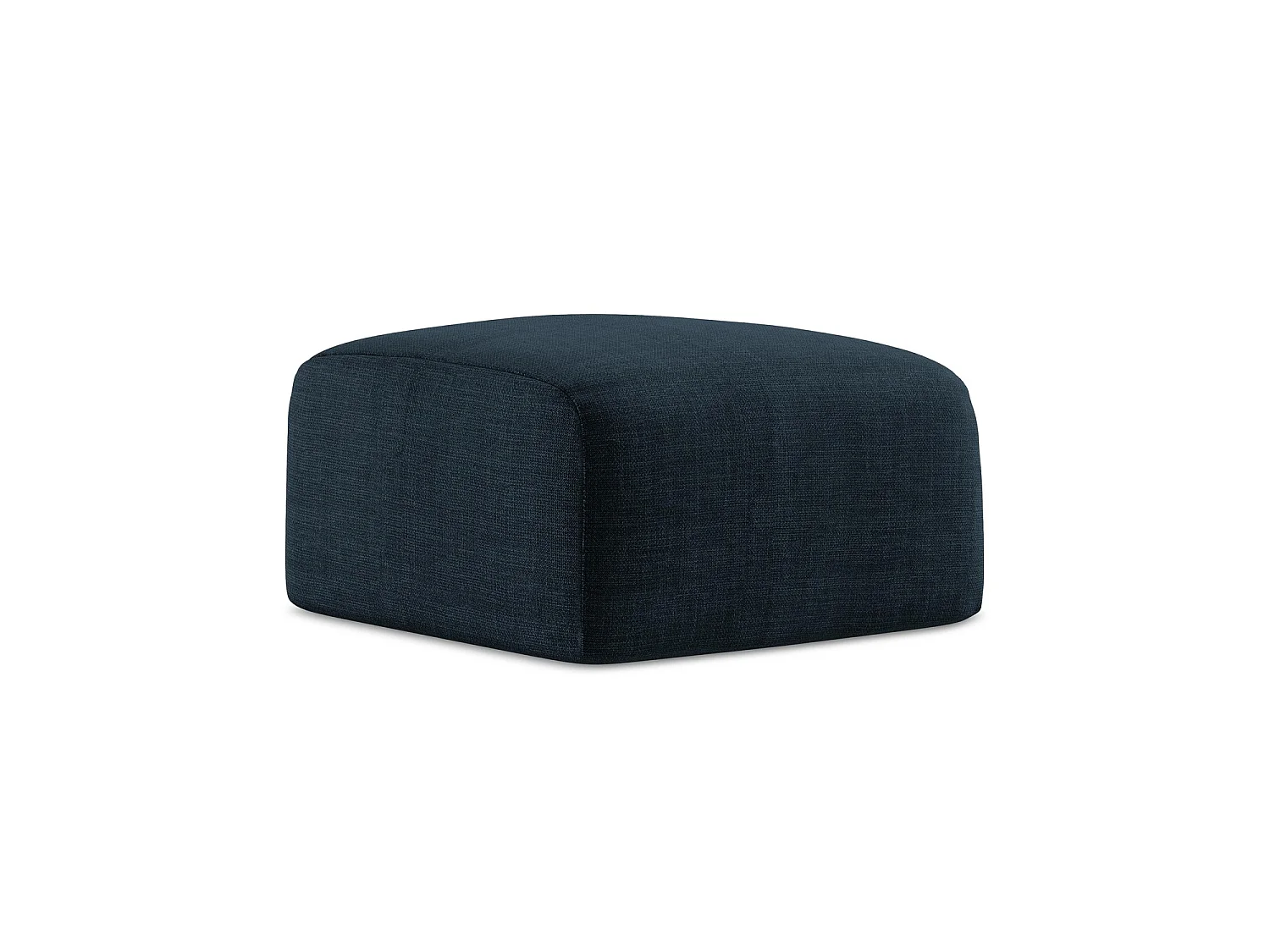 Pouf en tissu texturé - bleu royal - SAVONA
