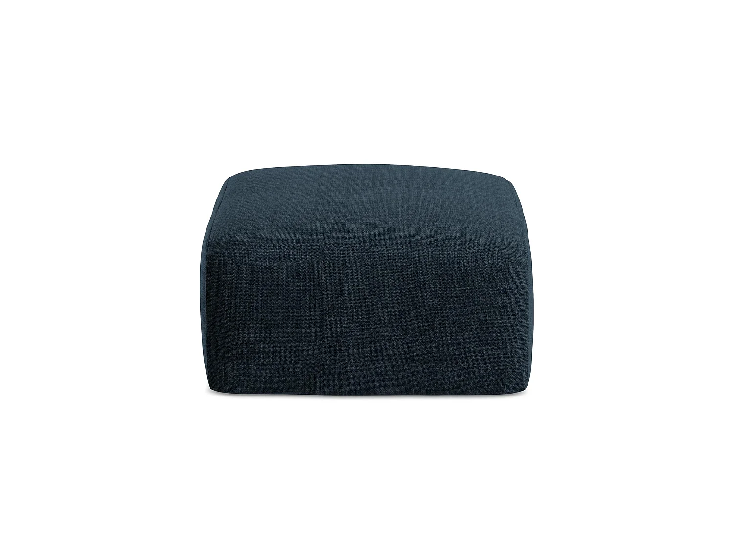 Pouf en tissu texturé - bleu royal - SAVONA
