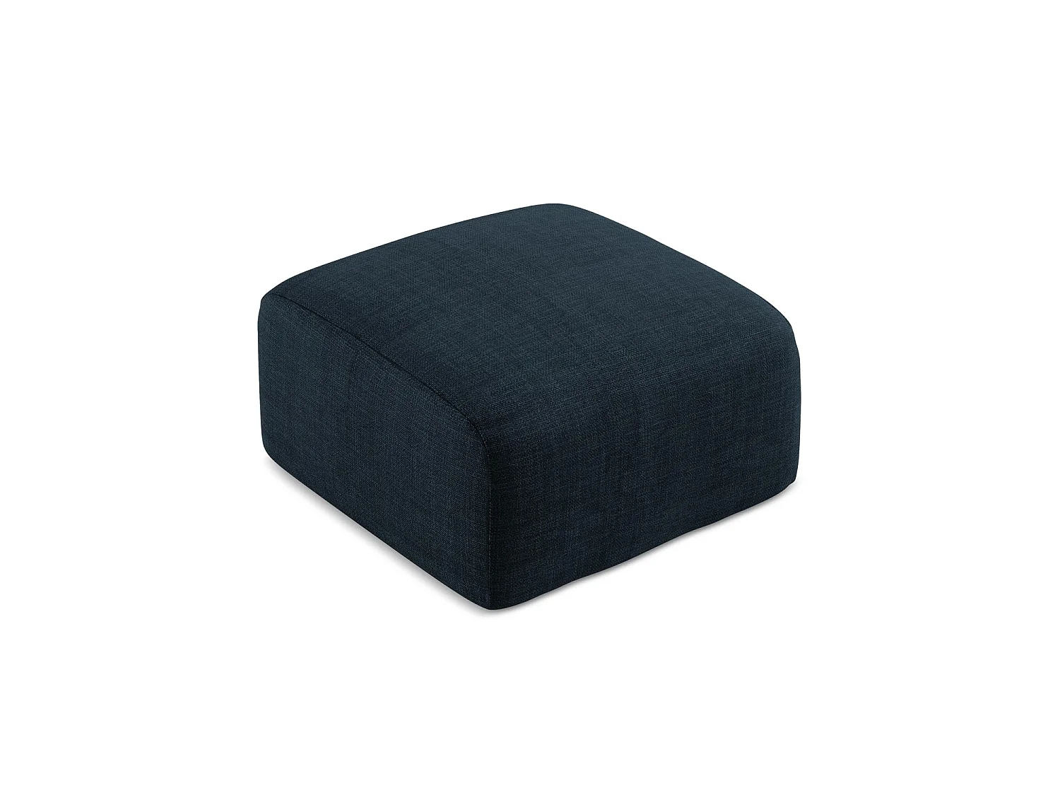 Pouf en tissu texturé - bleu royal - SAVONA