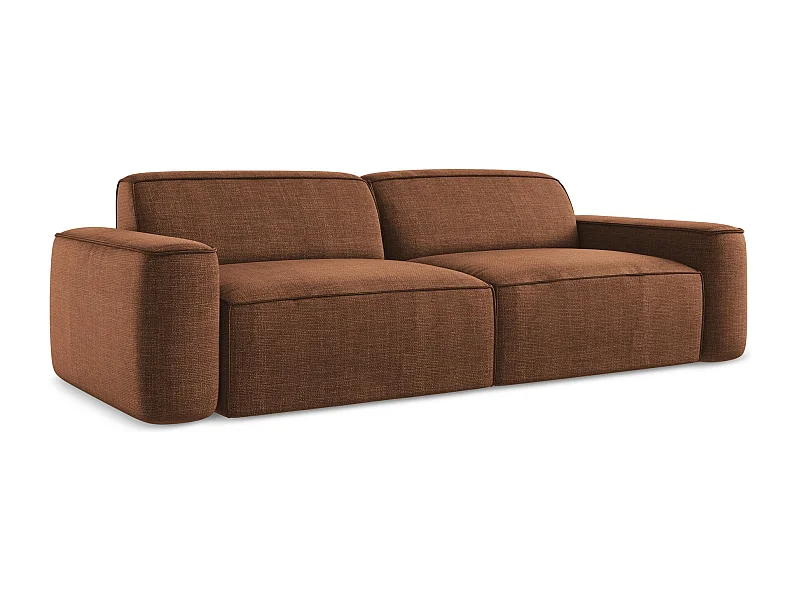 Modulares 4-Sitzer Sofa - Strukturstoff - Terrakotta - OMAO