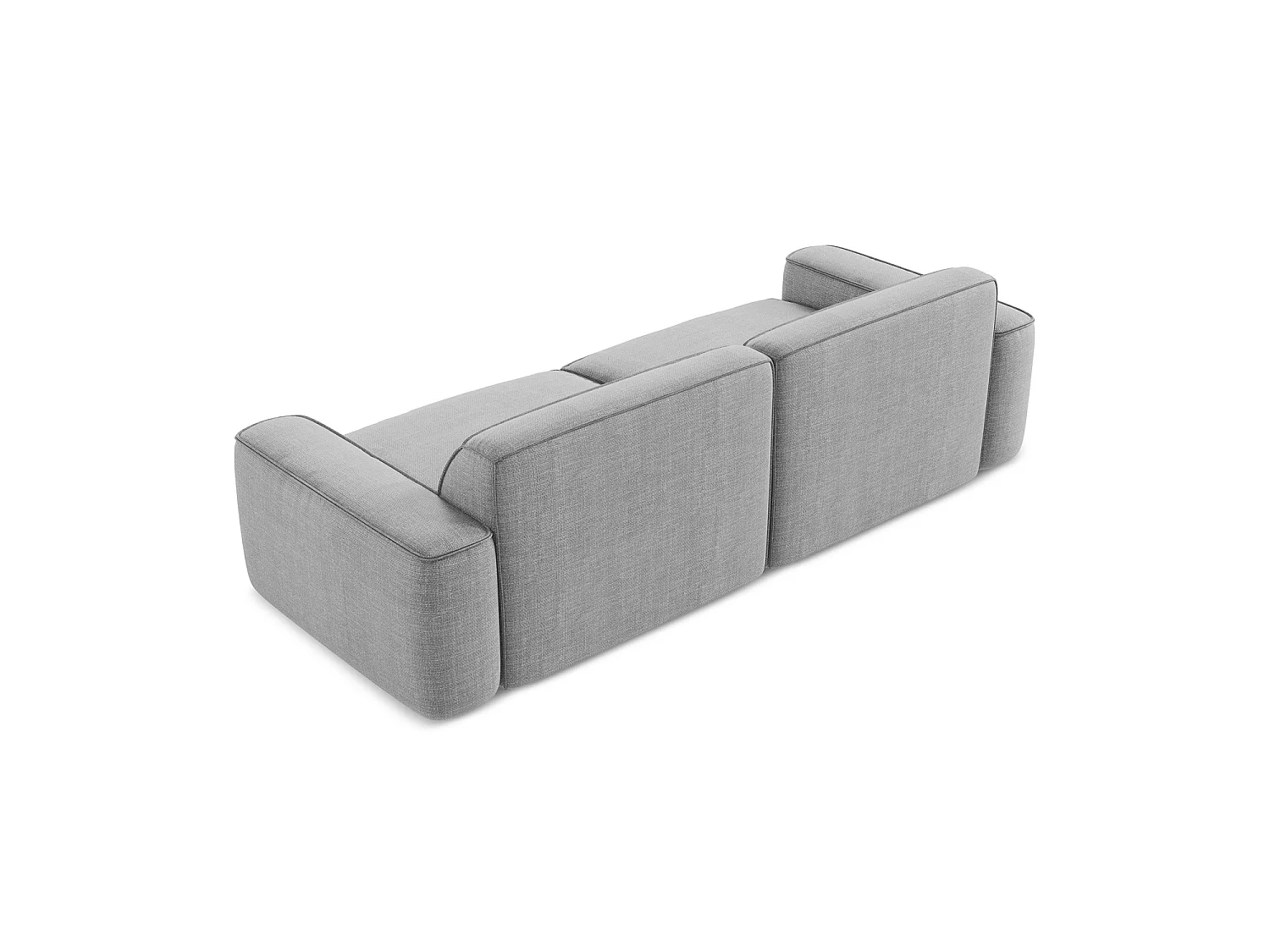 Modulares 4-Sitzer Sofa - - Strukturstoff - Hellgrau - MELISSA