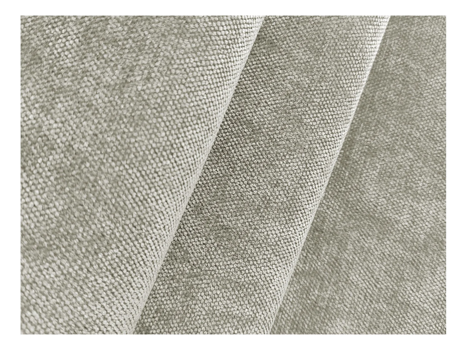 Canapé modulable 3 places en tissu chenille - perle - OMAO