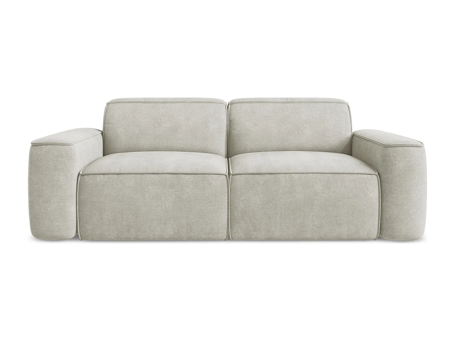 Driezits modulaire bank van parel chenille stof - OMAO