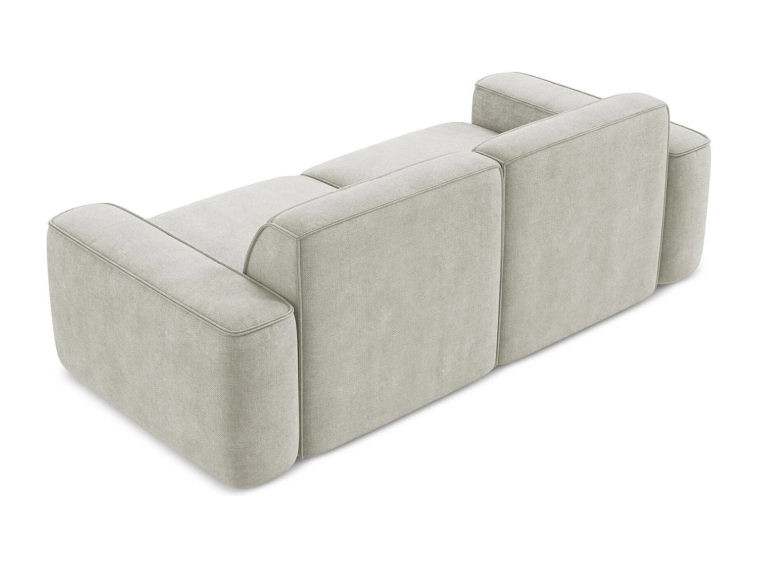 Driezits modulaire bank van parel chenille stof - OMAO