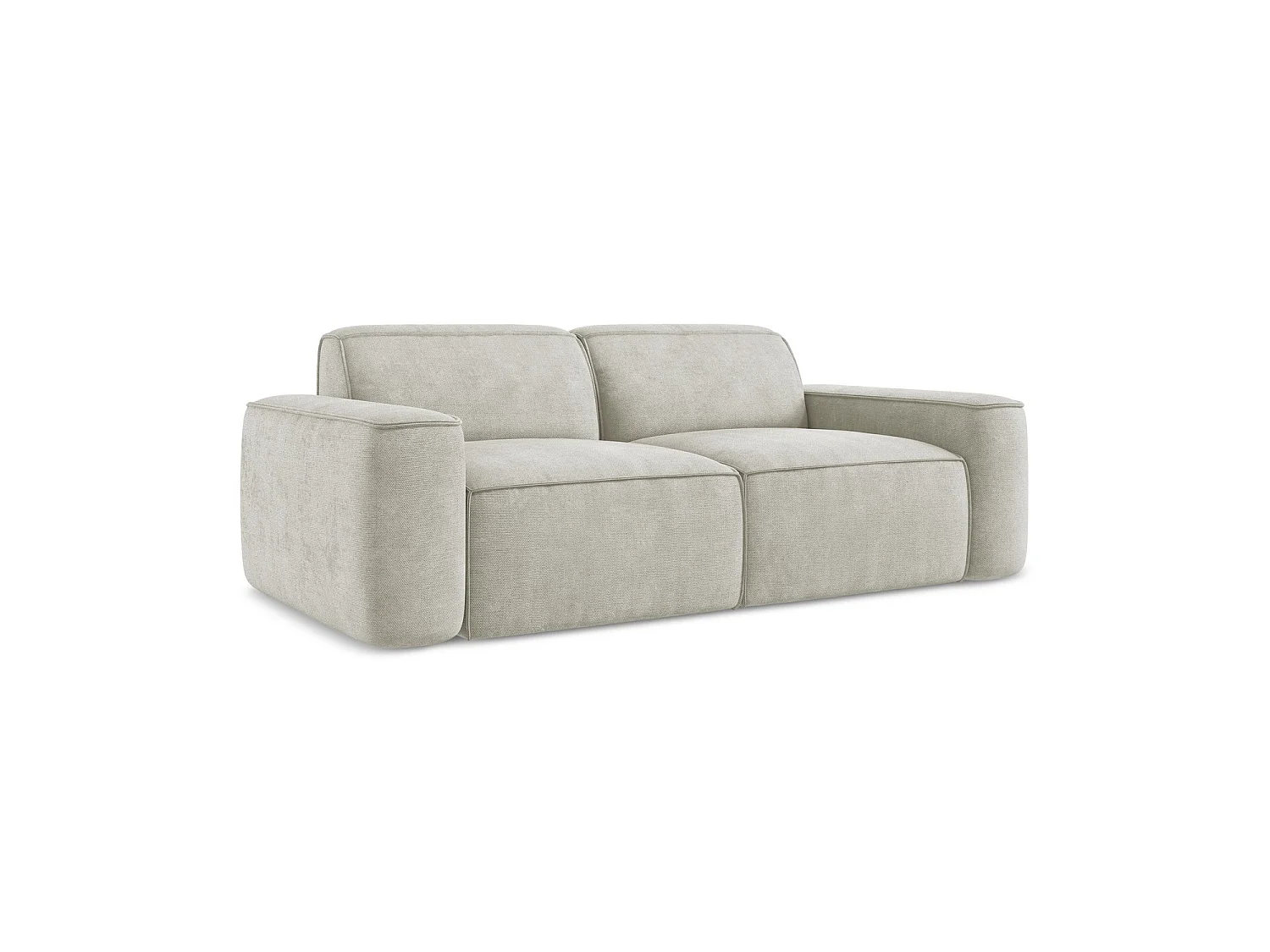 Modulares 3-Sitzer Sofa - - Chenille - Perle - MELISSA