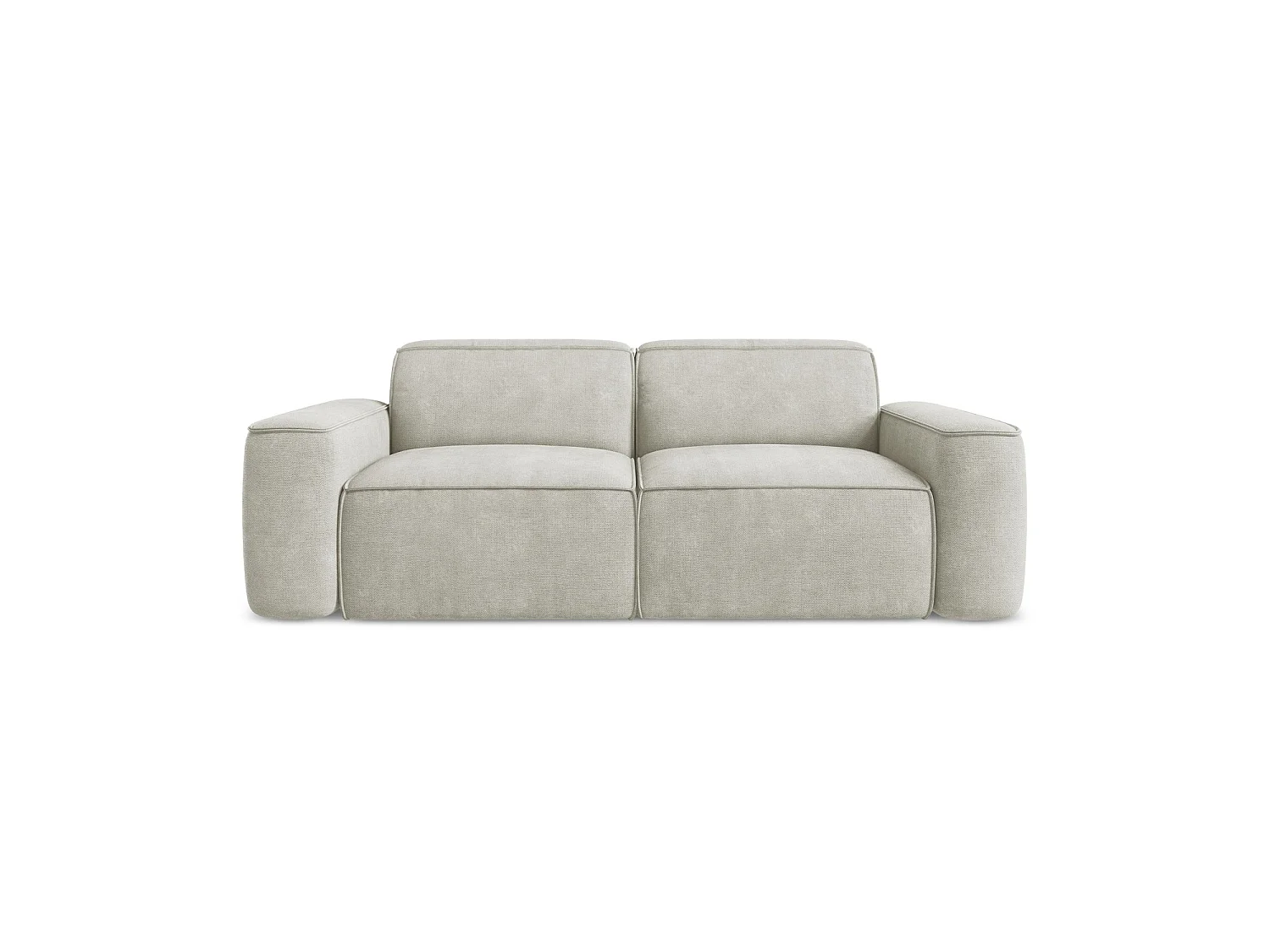Modulares 3-Sitzer Sofa - - Chenille - Perle - MELISSA