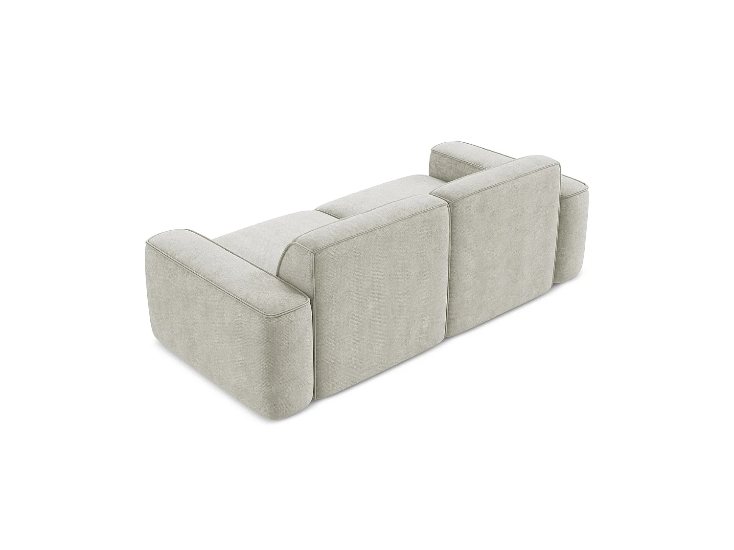 Modulares 3-Sitzer Sofa - - Chenille - Perle - MELISSA