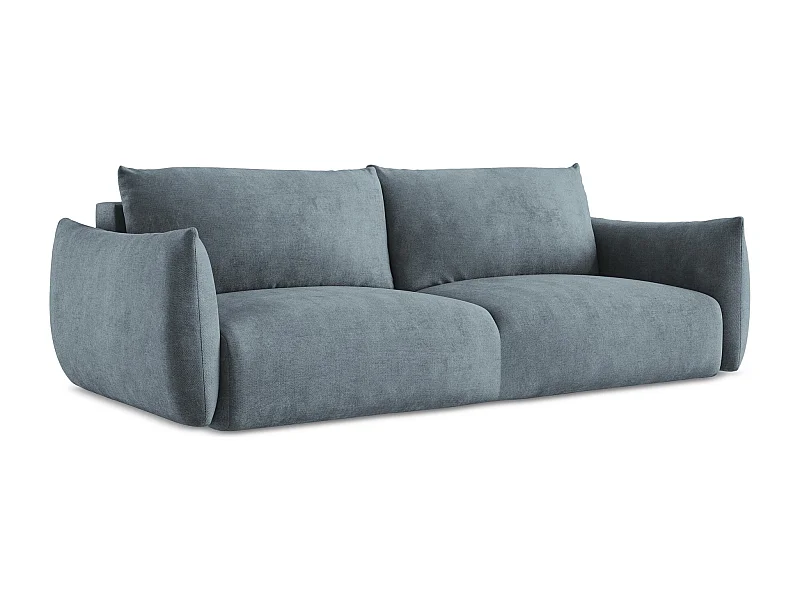 3-Sitzer Sofa mit Schlaffunktion - Chenille - Jeans - LEILA